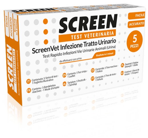 SCREENVET TEST RAPIDO INFEZIONE TRATTO URINARIO CANE E GATTO - Gruppofarmastore.it