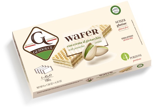 WAFER CON CREMA AL PISTACCHIO 4 PORZIONI X 45 G - Gruppofarmastore.it