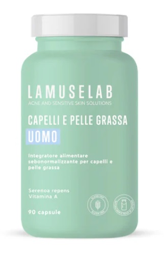 LAMUSELAB CAPELLI E PELLE GRASSA UOMO 90 CAPSULE - Gruppofarmastore.it