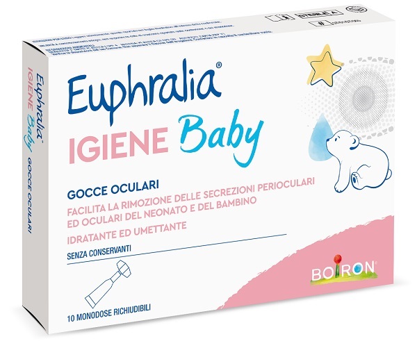 GOCCE OCULARI EUPHRALIA IGIENE BABY 10 MONODOSE RICHIUDIBILI X 0,5 ML - Gruppofarmastore.it