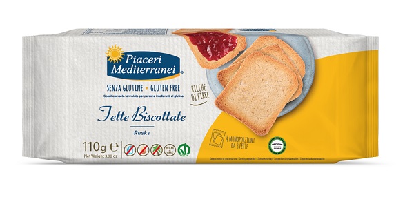 PIACERI MEDITERRANEI FETTE BISCOTTATE 110 G - Gruppofarmastore.it