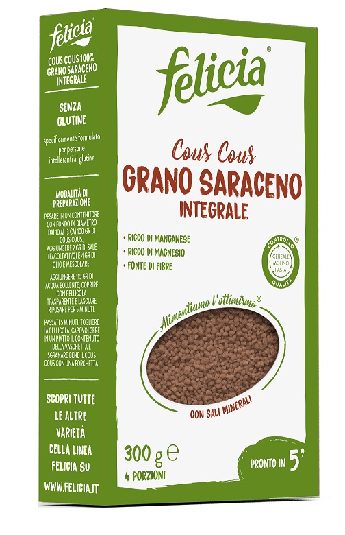 FELICIA COUS COUS GRANO SARACENO INTEGRALE 300 G - Gruppofarmastore.it