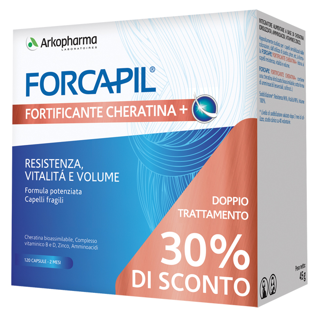 FORCAPIL FORTIFICANTE CHERATINA 2 PROMO PACK DA 60 CAPSULE - Gruppofarmastore.it