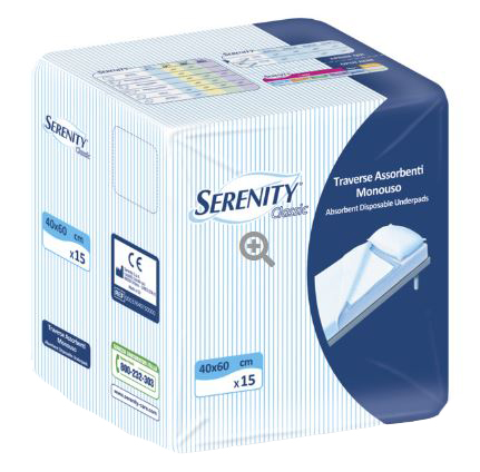 TRAVERSA SERENITY CLASSIC SUPER 40X60 CM 30 PEZZI - Gruppofarmastore.it