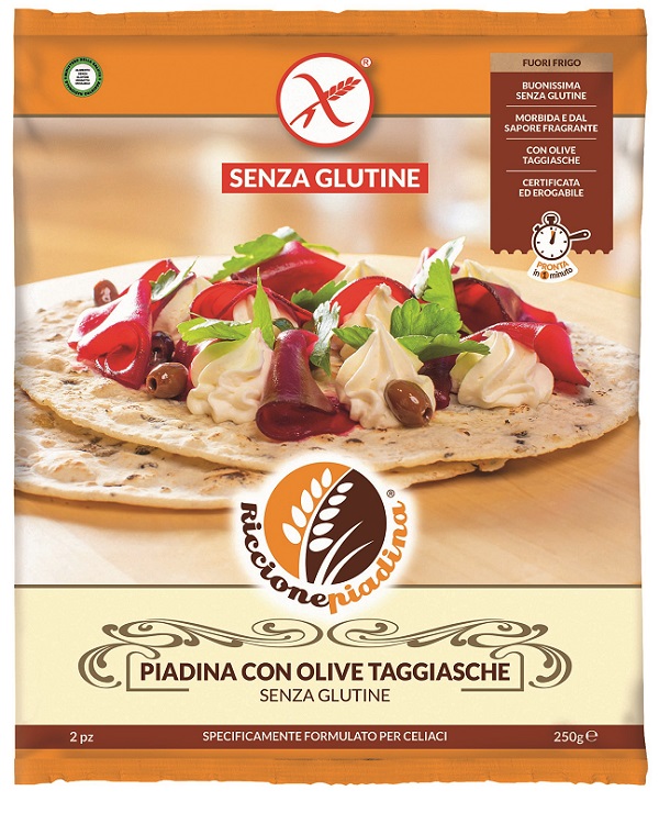 RICCIONE PIADINA CON OLIVE TAGGIASCHE 250 G - Gruppofarmastore.it