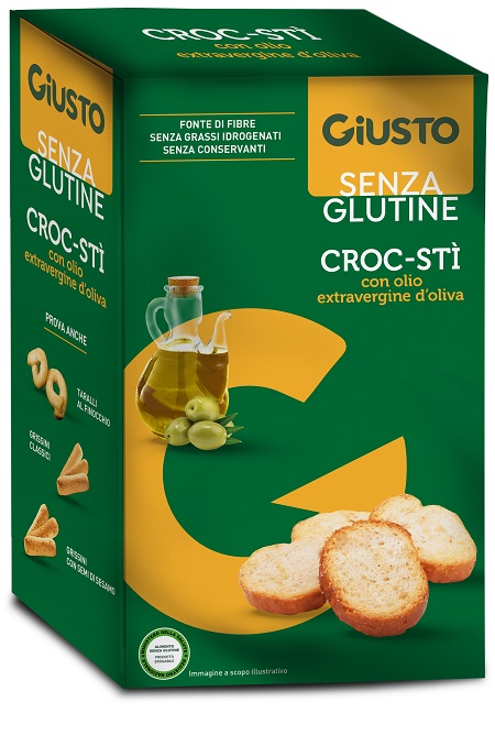GIUSTO SENZA GLUTINE CROC-STI' CON OLIO EXTRAVERGINE D'OLIVA 100 G - Gruppofarmastore.it
