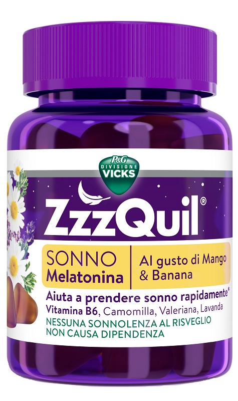 VICKS ZZZQUIL SONNO MANGO & BANANA 30 PASTIGLIE GOMMOSE - Gruppofarmastore.it