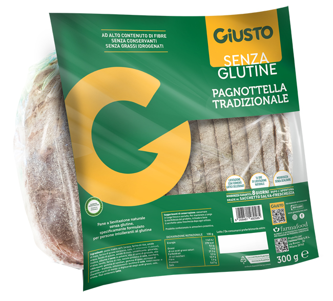 GIUSTO SENZA GLUTINE PAGNOTTELLA 300 G - Gruppofarmastore.it