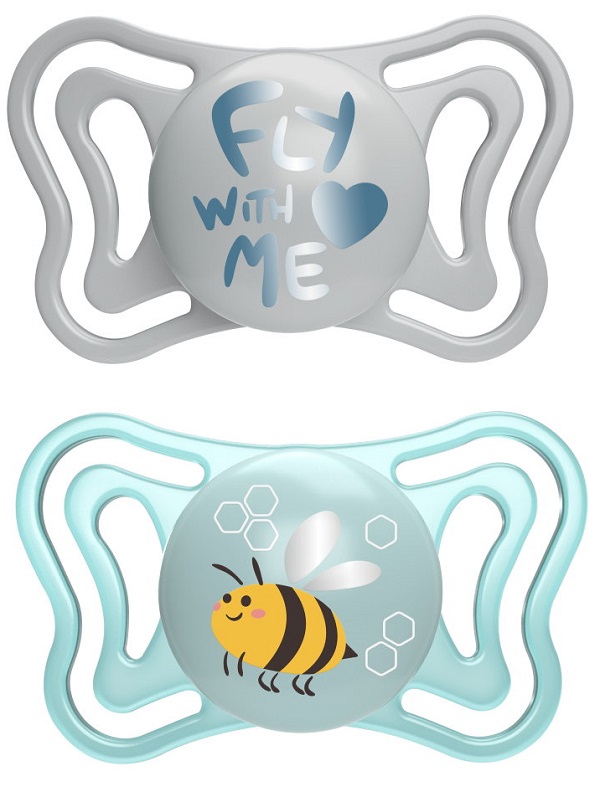 CHICCO SUCCHIETTO LIGHT AZZURRO SILICONE 2-6M 2 PEZZI - Gruppofarmastore.it