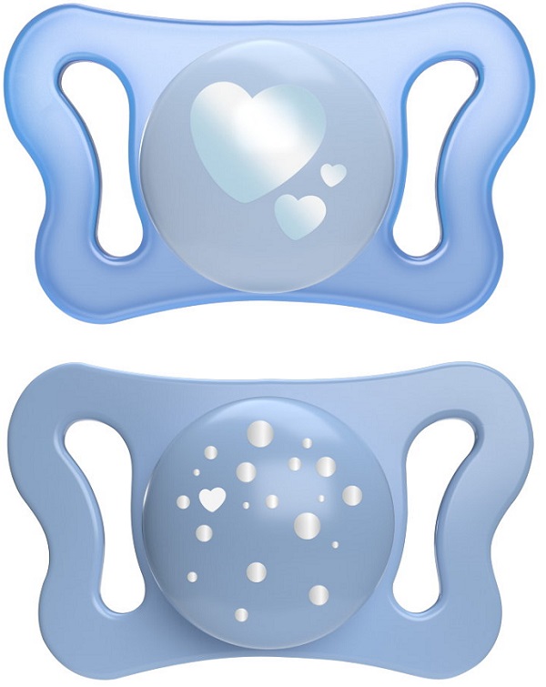 CHICCO SUCCHIETTO MICRO AZZURRO SILICONE 0-2M 2 PEZZI - Gruppofarmastore.it