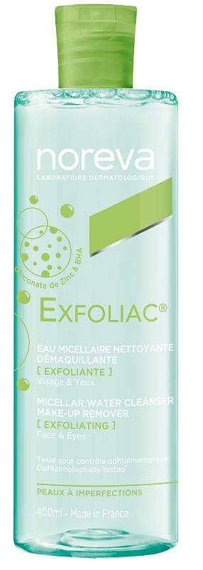 EXFOLIAC ACQUA MICELLARE DETERGENTE STRUCCANTE ESFOLIANTE 400 ML - Gruppofarmastore.it