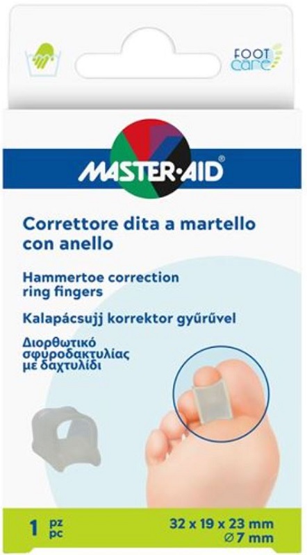 CORRETTORE DITA A MARTELLO MASTER-AID FOOTCARE CON ANELLO 1 PEZZO C14 - Gruppofarmastore.it