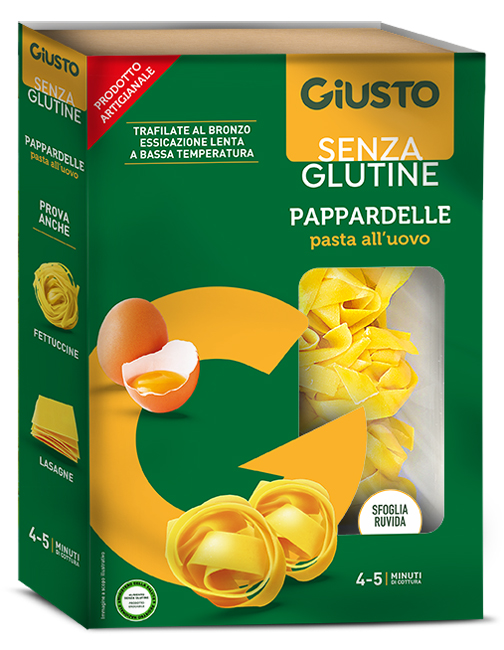 GIUSTO SENZA GLUTINE PAPPARDELLE ALL'UOVO 250 G - Gruppofarmastore.it