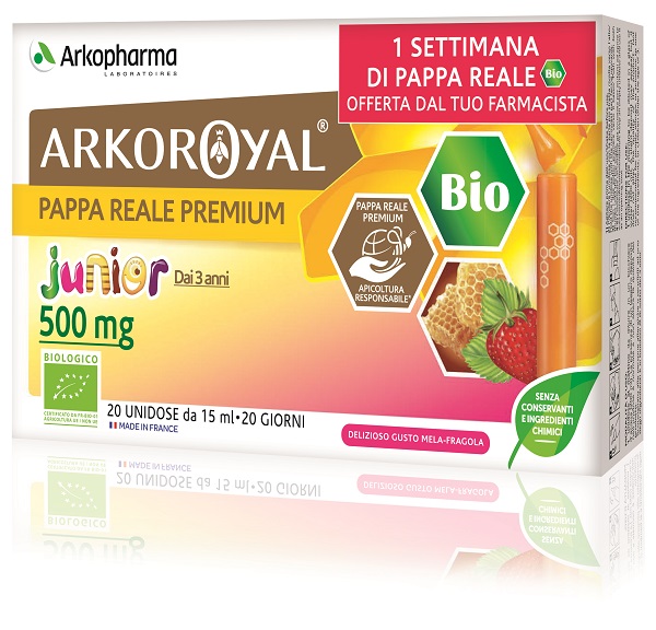 ARKOROYAL JUNIOR PAPPA REALE 500MG BIO 20 FIALOIDI PROMO - Gruppofarmastore.it