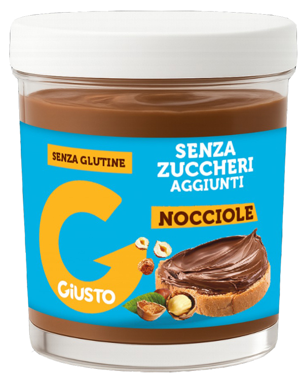 GIUSTO SENZA ZUCCHERO CREMA GIANDUIA NOCCIOLE 200 G - Gruppofarmastore.it