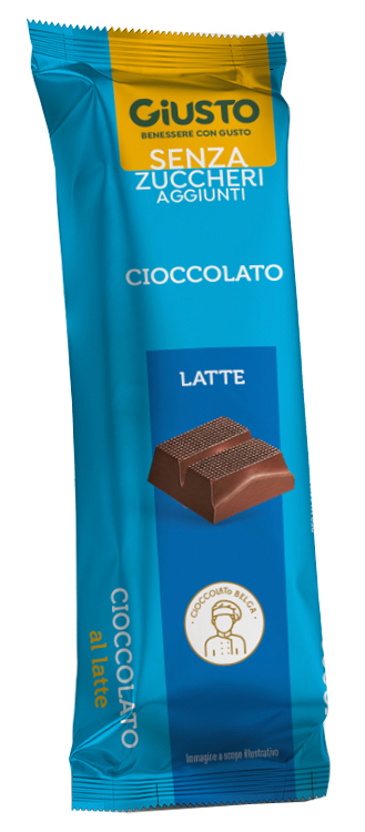 GIUSTO SENZA ZUCCHERO BARRETTA CIOCCOLATO LATTE 42 G - Gruppofarmastore.it