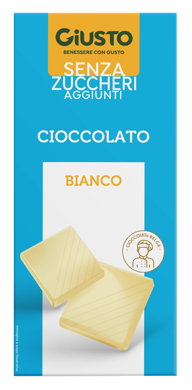 GIUSTO SENZA ZUCCHERO CIOCCOLATO BIANCO 85 G - Gruppofarmastore.it