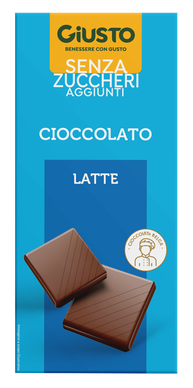 GIUSTO SENZA ZUCCHERO TAVOLETTA CIOCCOLATO LATTE 85 G - Gruppofarmastore.it