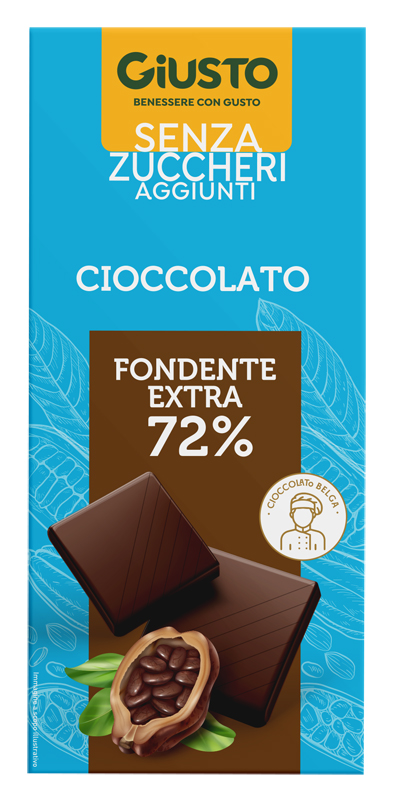 GIUSTO SENZA ZUCCHERO TAVOLETTA EXTRA FONDENTE 85 G - Gruppofarmastore.it