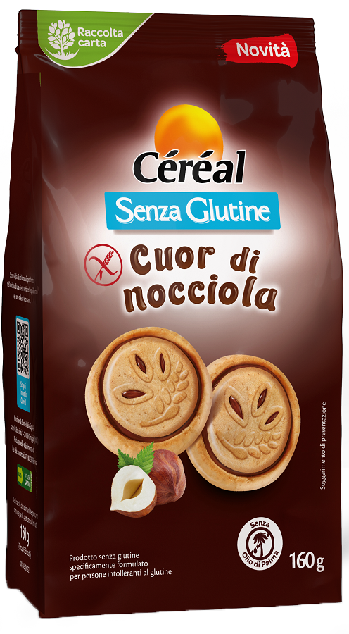 CEREAL SENZA GLUTINE CUOR DI NOCCIOLA 160 G - Gruppofarmastore.it