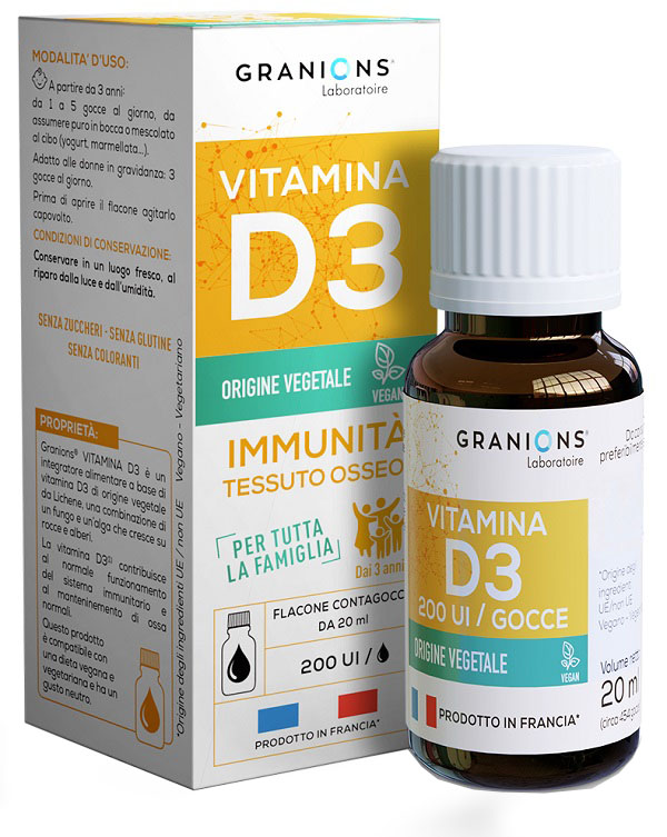GRANIONS VITAMINA D3 GOCCE 20 ML - Gruppofarmastore.it