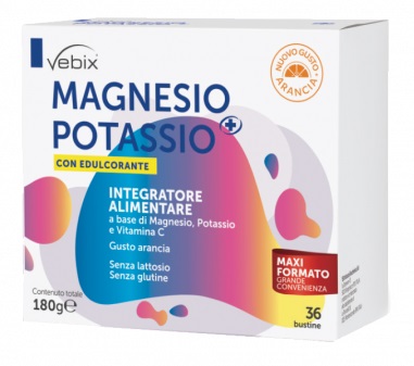 VEBIX MAGNESIO POTASSIO + CON EDULCORANTE 36 BUSTE 5 G - Gruppofarmastore.it