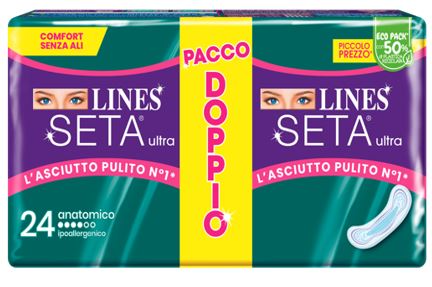LINES SETA ULTRA ASSORBENTI ANATOMICO VP DWCT 24 PEZZI - Gruppofarmastore.it