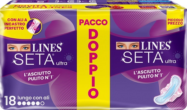 LINES SETA ULTRA ASSORBENTI LUNGO VP DWCT 18 PEZZI - Gruppofarmastore.it