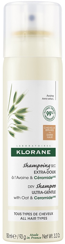 KLORANE SHAMPOO SECCO EXTRA DELICATO AVENA&CERAMIDE CAPELLI SCURI 150 ML - Gruppofarmastore.it
