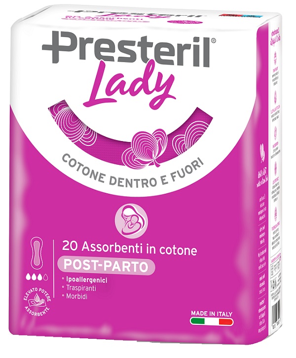 PRESTERIL LADY ASSORBENTE POST PARTO 20 PEZZI - Gruppofarmastore.it