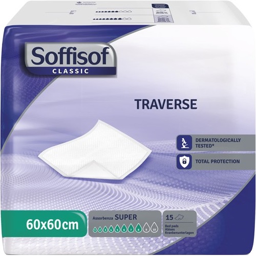 TRAVERSA PER INCONTINENZA SOFFISOF CLASSIC 8 GOCCE 60 X 60 15 PEZZI - Gruppofarmastore.it