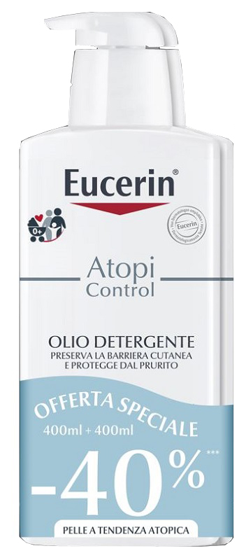 EUCERIN BIPACCO ATOPIC OLIO DETERGENTE 400 ML + 400 ML - Gruppofarmastore.it