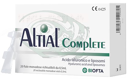 SOLUZIONE OFTALMICA LUBRIFICANTE ALTIAL COMPLETE 4 STRIP DA 5 FLACONI DA 0,5 ML - Gruppofarmastore.it