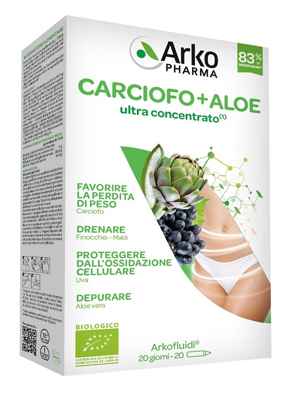 ARKOFLUIDI CARCIOFO+ALOE VERA 20 FLACONCINI 200 G - Gruppofarmastore.it