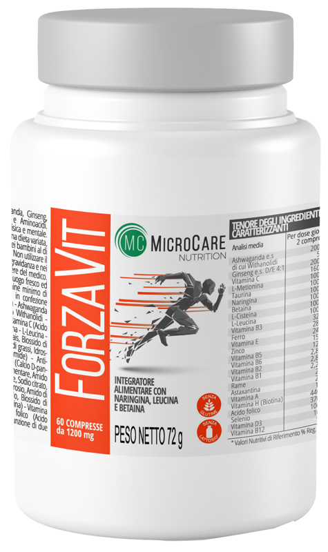 MICROCARE NUTRITION FORZA VIT 60 COMPRESSE - Gruppofarmastore.it