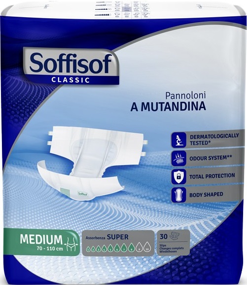 PANNOLONE MUTANDINA SOFFISOF CLASSIC SUPER M 30 PEZZI - Gruppofarmastore.it