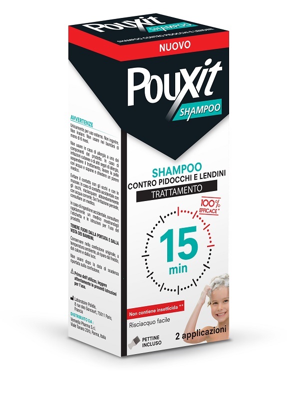 SHAMPOO CONTRO PIDOCCHI E LENDINI POUXIT TRATTAMENTO CON PETTINE INCLUSO 200 ML - Gruppofarmastore.it
