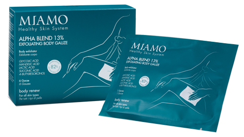 MIAMO BODY RENEW ALPHA BLEND 13% EXFOLIATING BODY GAUZE BOX 6 PEZZI - Gruppofarmastore.it