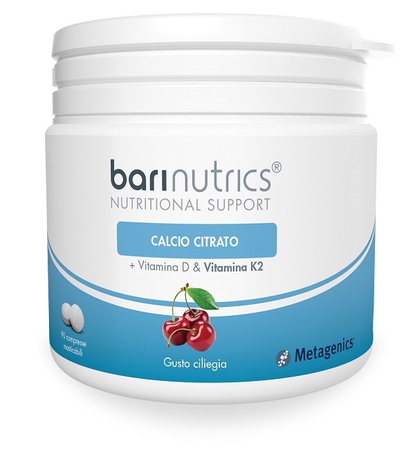 BARINUTRICS CALCIO CITRATO K2 CILIEGIA 90 COMPRESSE - Gruppofarmastore.it