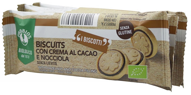 PROBIOS BISCUITS CREMA CACAO NOCCIOLA 4 PEZZI DA 24 G - Gruppofarmastore.it