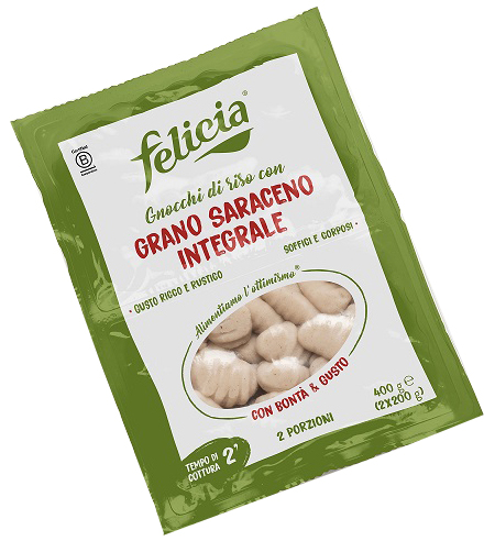 FELICIA GNOCCHI DI RISO CON GRANO SARACENO INTEGRALE 400 G - Gruppofarmastore.it