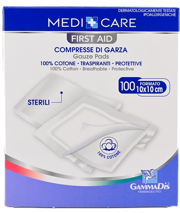 GARZA MEDICARE COTONE 10X10 CM 100 PEZZI - Gruppofarmastore.it