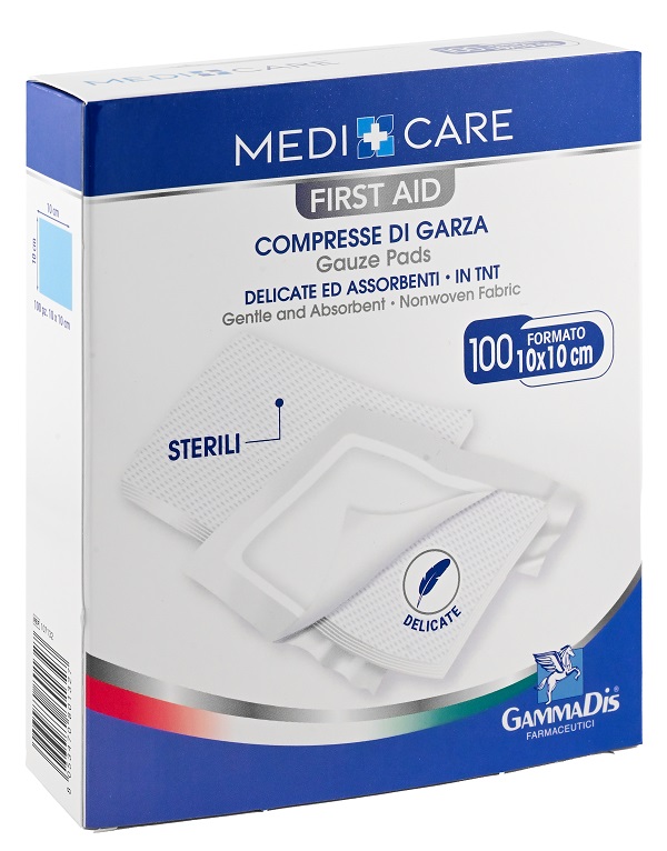 GARZA MEDICARE TNT 10X10 CM 100 PEZZI - Gruppofarmastore.it