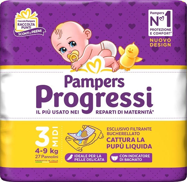 PAMPERS PROGRESSI MIDI 27 PEZZI - Gruppofarmastore.it
