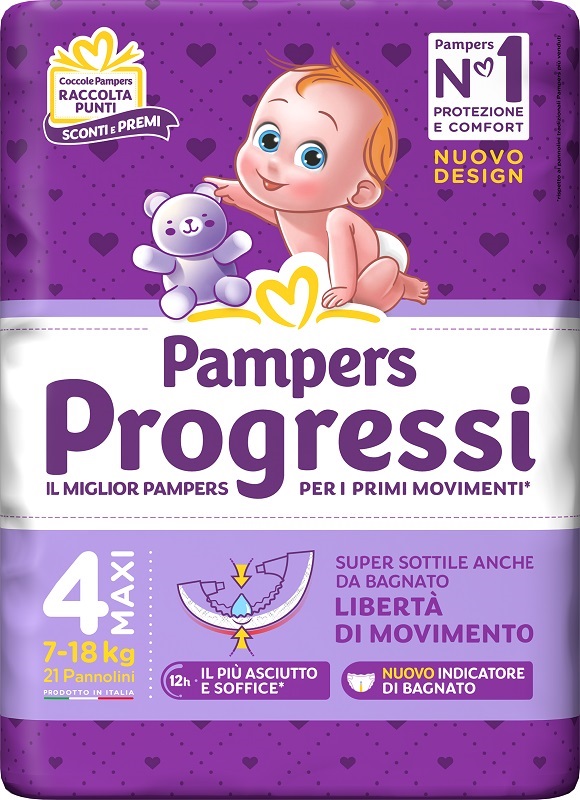 PAMPERS PROGRESSI MAXI 21 PEZZI - Gruppofarmastore.it