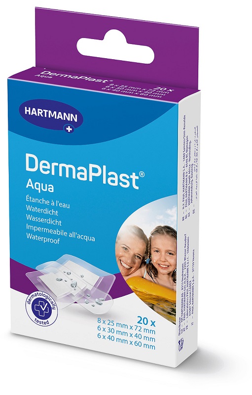 DERMAPLAST AQUA CEROTTO 3 FORMATI 20 PEZZI - Gruppofarmastore.it