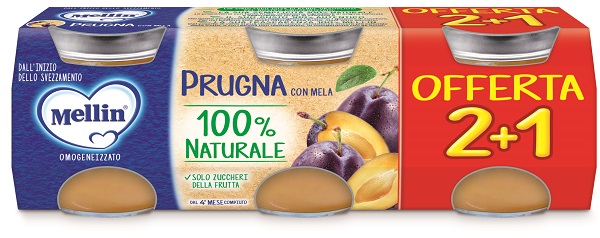 MELLIN OMOGENEIZZATO PRUGNA 3 PEZZI DA 100 G - Gruppofarmastore.it