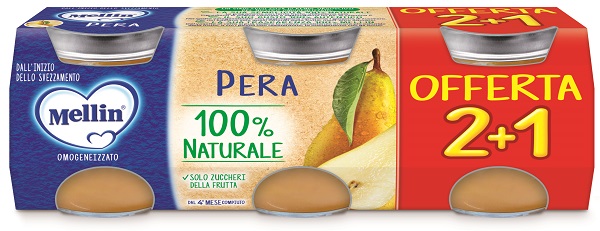 MELLIN OMOGENEIZZATO PERA 3 PEZZI DA 100 G - Gruppofarmastore.it