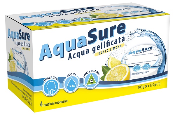 AQUASURE ACQUA GELIFICATA LIMONE EDULCORATA MULTIPACK 4 PEZZI DA 125 G - Gruppofarmastore.it