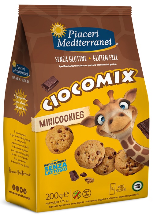 PIACERI MEDITERRANEI CIOCOMIX MINI COOKIES 4 MONOPORZIONI DA 50 G - Gruppofarmastore.it